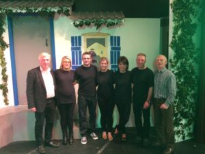 The Dancing Queen Organising Committee of Karla McKinless, Paul Duffy, Ciara Curran, Noelle Wylie, Martin O'Neill, Gerry Vincent Forbes (Paddy O'Neill missing from picture) with Producer Gerry Cunningham